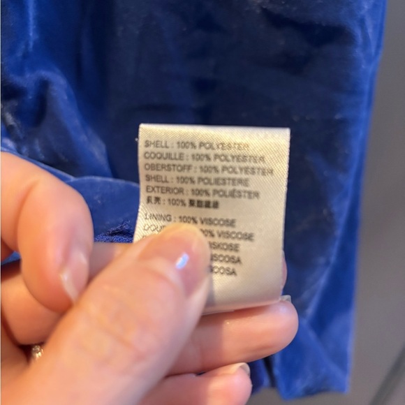 Free People Vivienne Velvet Mini Skirt, Blue, US 0 RRP $98 - Picture 6 of 8